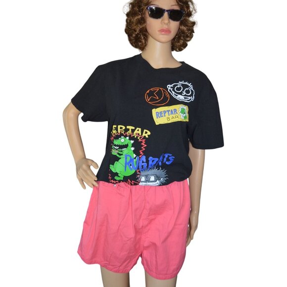 Vintage Pants - Vintage 90s Cheetah by Mervin's Hot Pink Pull On Cotton Shorts Large Juniors